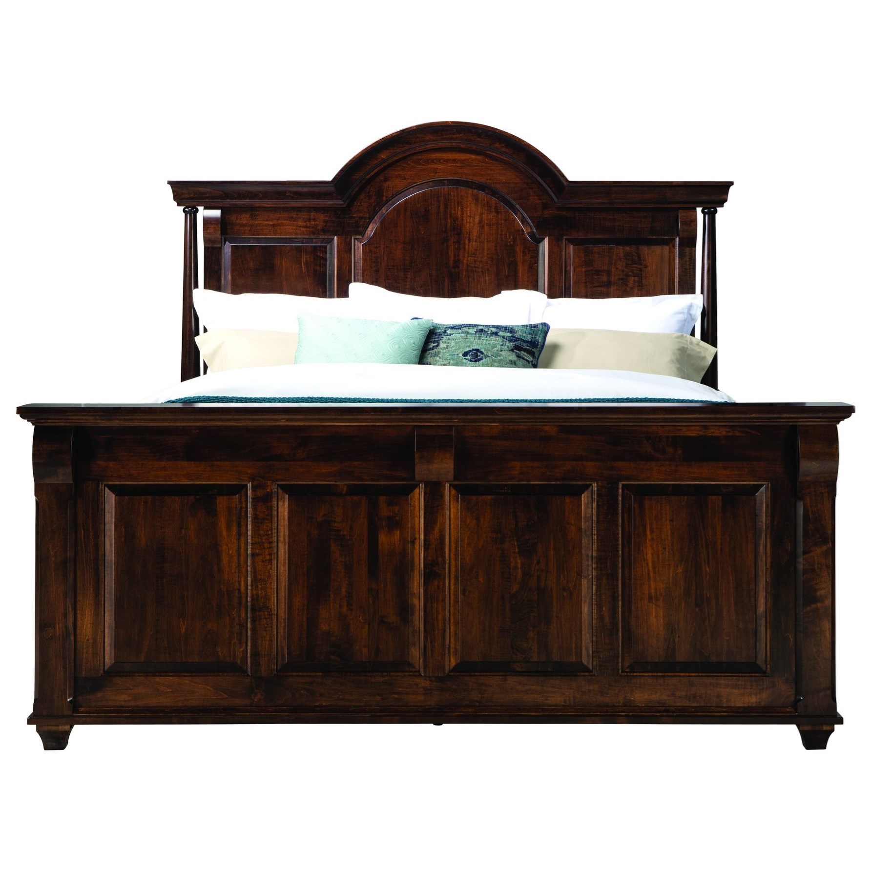 Mavin Bartletts Island PBWBAR/QKIT Queen Arched Panel Bed with Low